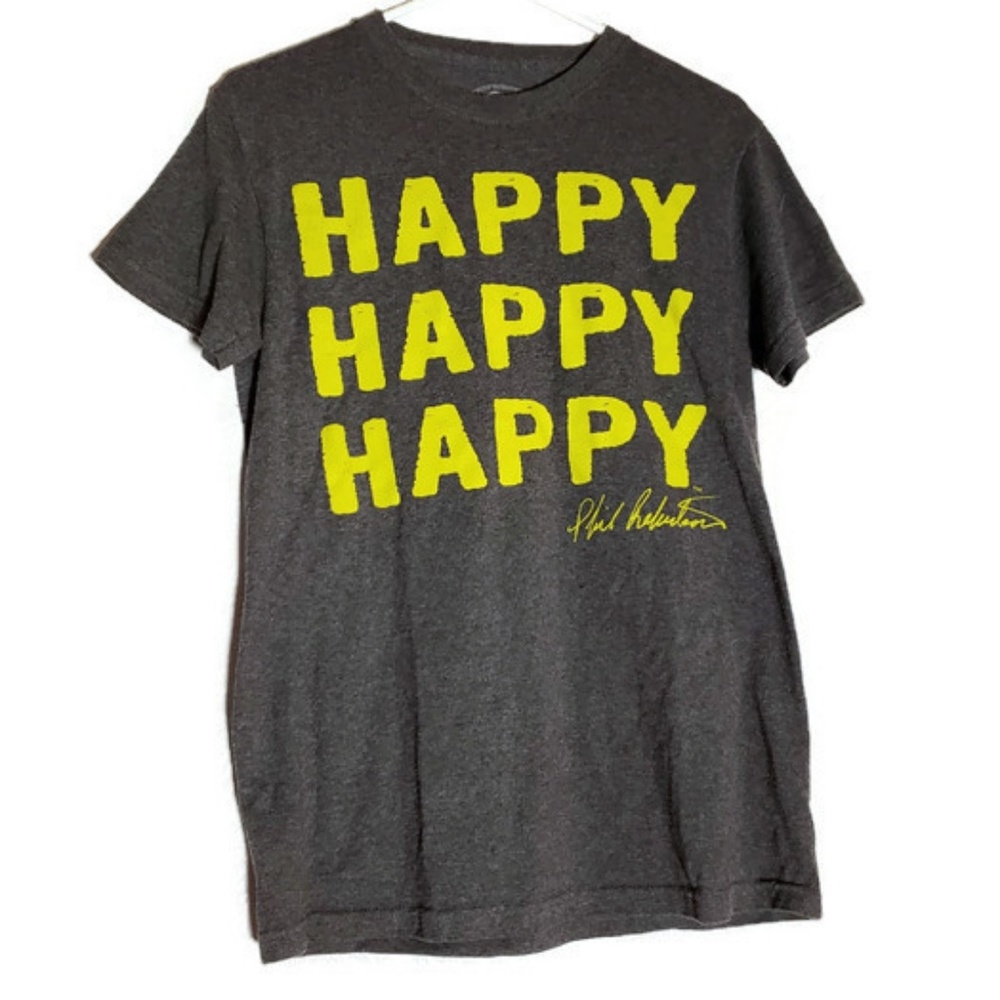 Duck commander Happy Happy Happy gray tee